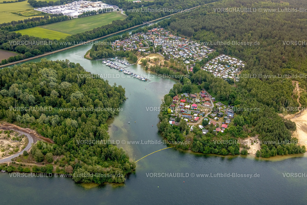 Haltern220604274 | Luftbild, Freizeitpark Flaesheim Campingplatz mit Marina Flaesheim am Baggerloch Flaesheim, Flaesheim, Haltern am See, Ruhrgebiet, Nordrhein-Westfalen, Deutschland