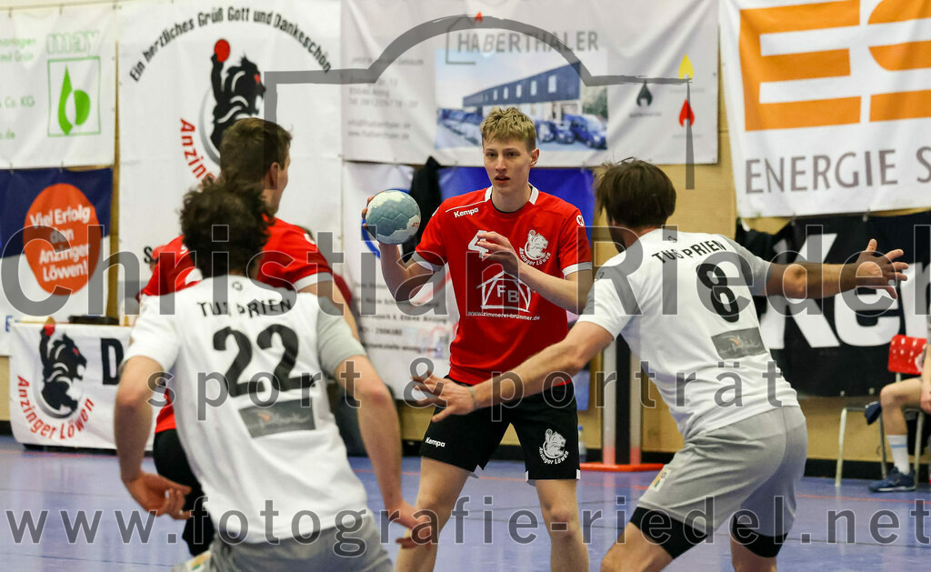 2023-04-01_005_SV_Anzing_gegen_TuS_Prien | Anzing, Deutschland, 01.04.2023:
Handball, Bezirksliga 2022 / 2023, 12. Spieltag, SV Anzing gegen TuS Prien, Endergebnis: 

Foto: Christian Riedel / fotografie-riedel.net