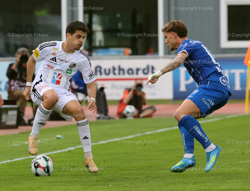 A_LUI_18042026____03 | ADMIRAL BUNDESLIGA RZ PELLETS WAC-BLAU WEISS LINZ 18.04.2026 IM BILD : DAJAN ZUKIC (WAC) UND ALEXANDER BRIEDL (BLAU WEISS) FOTO:FOTOLUI/MW