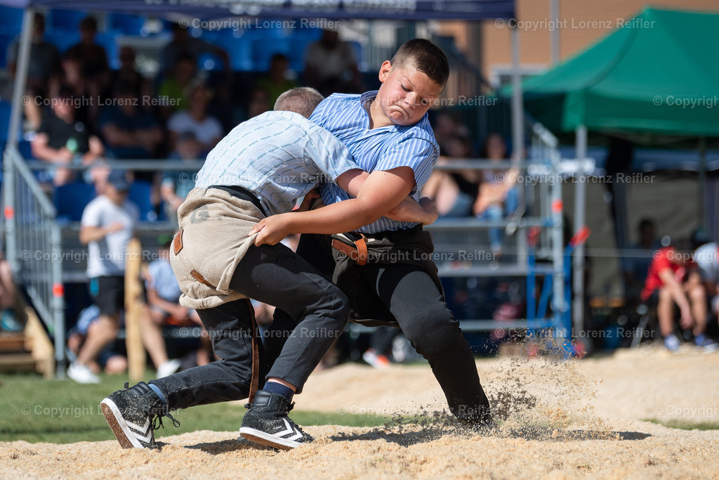 Schwingen -  Appenzeller Kantonal Nachwuchsschwingfest 2023 | Oberegg, 8.7.23, Schwingen - Appenzeller Kantonal Nachwuchsschwingfest.