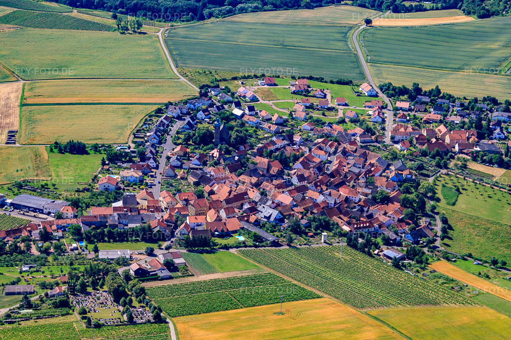 Luftbild: Dorfansicht in Duchroth im Bundesland Rheinland-Pfalz in Deutschland. Foto: IMG_30034.jpg vom 05.07.2010 durch Werner Riehm/FLY-FOTO.de