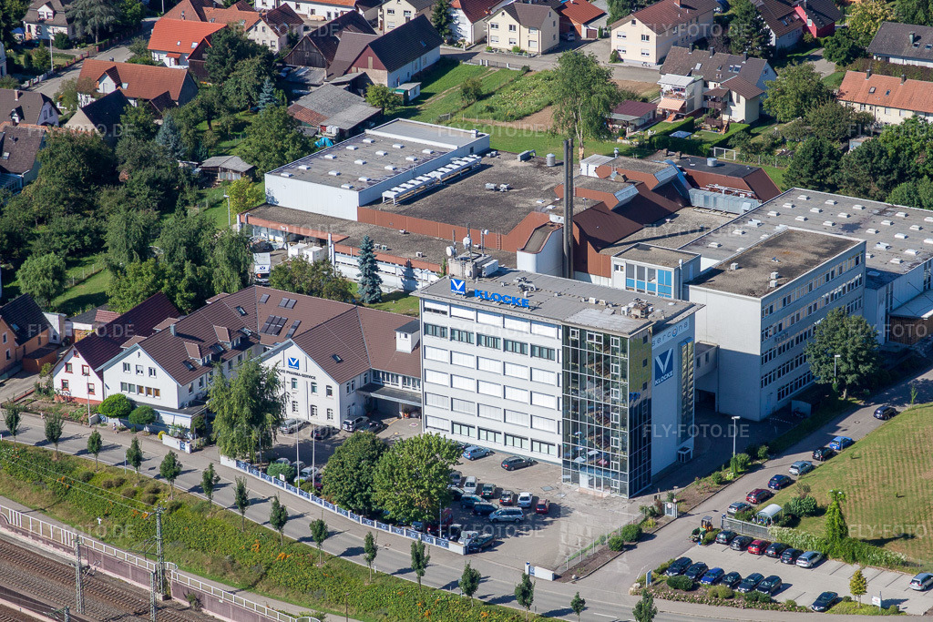 Luftbild: Urloffen, Klocke Pharma GmbH im Ortsteil Urloffen in Appenweier im Bundesland Baden-Württemberg in Deutschland. Foto: IMG_20677.jpg vom 31.08.2009 durch Werner Riehm/FLY-FOTO.de