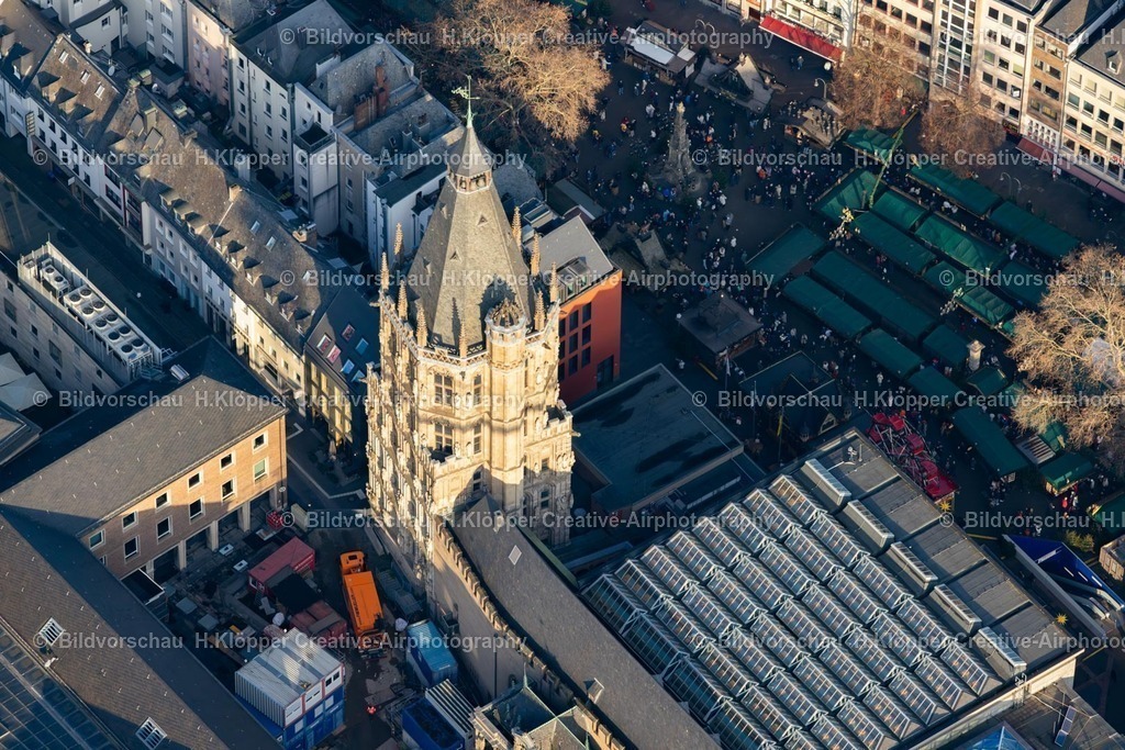 Luftbilder Köln-7884 | Luftbildfotografie Gebäude der Stadtverwaltung - Rathaus am Marktplatz in Köln im Bundesland Nordrhein-Westfalen, Deutschland - Realisiert mit Pictrs.com