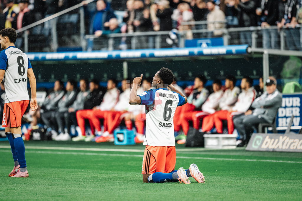 Fußball | Männer | Saison 2025/2026 | 1. Fußball-Bundesliga | 6. Spieltag | Hamburger SV vs. 1. FSV Mainz 05 | 05.10.2025 | Torjubel Albert Sambi Sambi Lokonga (#6, HSV)