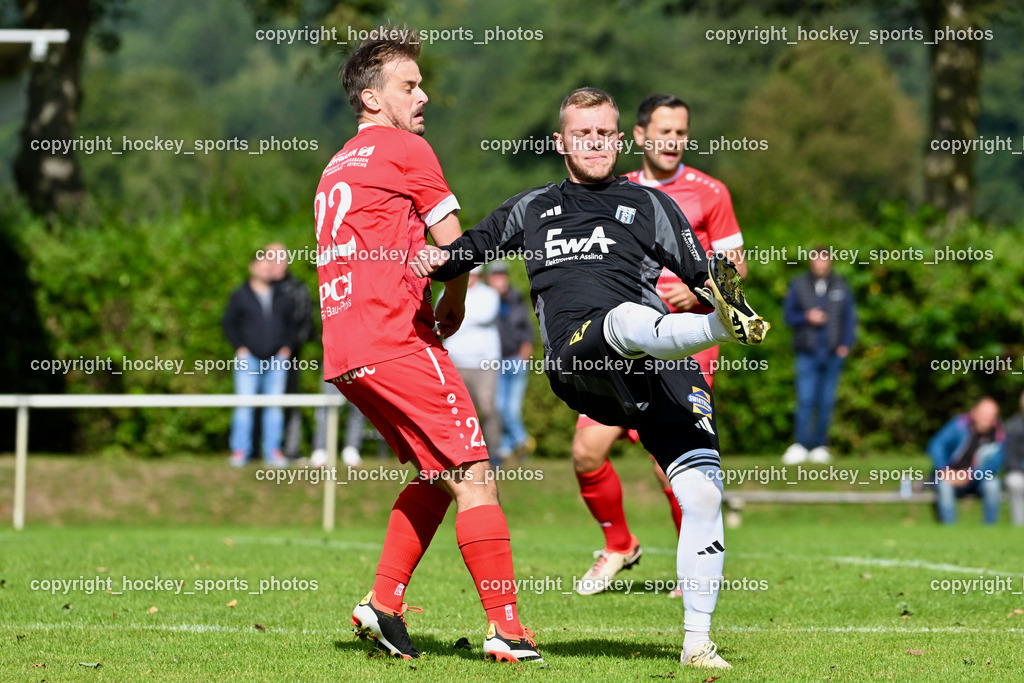 SV Rothentuhurn vs. URC Thal Assling | #22 Lucas Ott SV Rothenthurn, #72 Jasmin Dindic URC Thal Assling, SV Rothentuhurn vs. URC Thal Assling, SV Rothentuhurn vs. URC Thal Assling am 15.09.2024 in Rothenthurn (Sportplatz Rothenthurn), Austria, (Photo by Bernd Stefan)