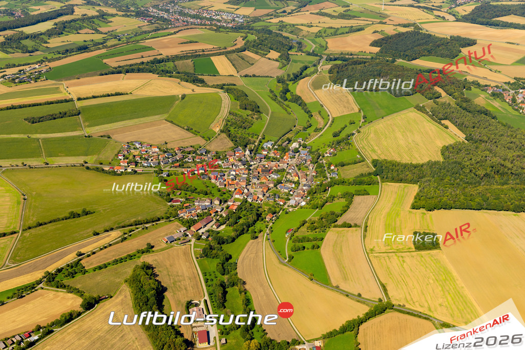 Das Luftbild zeigt : Hachtel Bad Mergentheim - Die Luftaufnahme wurde 2023 vom UL-Flugzeug aus erstellt ( keine Drohne ) - Hochauflösende Luftaufnahme - Für grossformatige Ausdrucke geeignet. Die Geschenkidee !Mit Lizenz und Bildrechte bestellbar