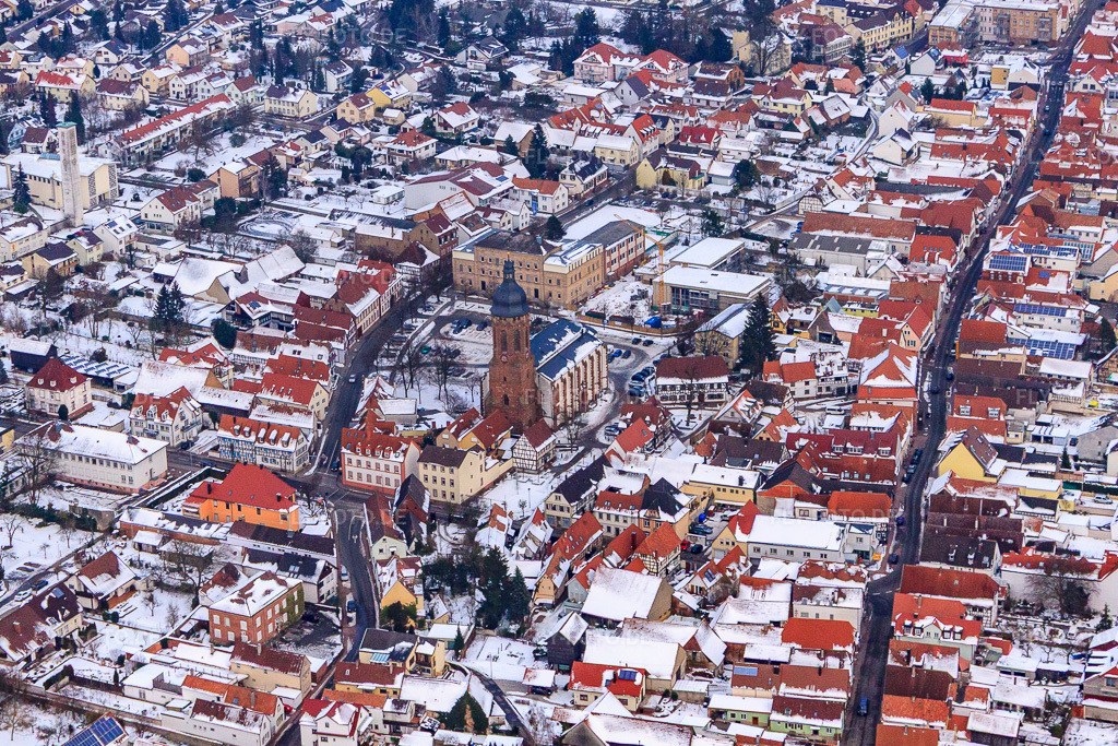 Luftbild: Martkstr in Kandel im Bundesland Rheinland-Pfalz in Deutschland. Foto: IMG_23500.jpg vom 16.01.2010 durch Werner Riehm/FLY-FOTO.de