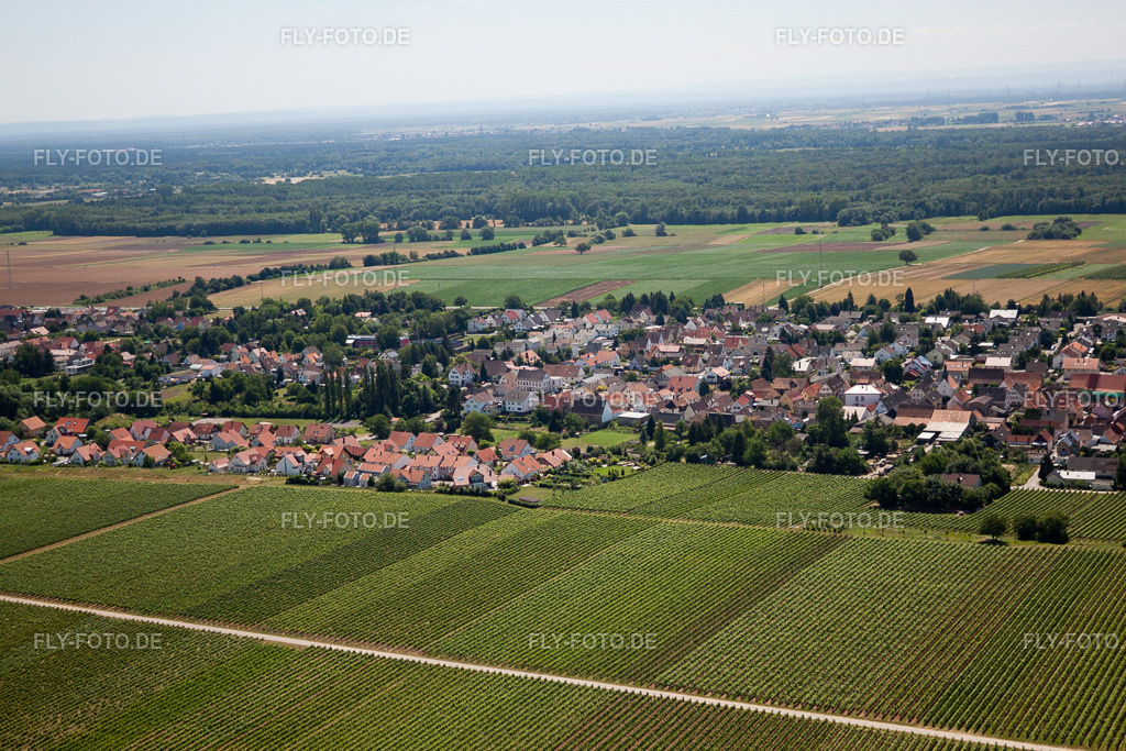 Ortsansicht | Luftbild: Ortsansicht im Ortsteil Niederhochstadt in Hochstadt im Bundesland Rheinland-Pfalz in Deutschland. Foto: IMG_30175.jpg vom 05.07.2010 durch Werner Riehm/FLY-FOTO.de - Realisiert mit Pictrs.com