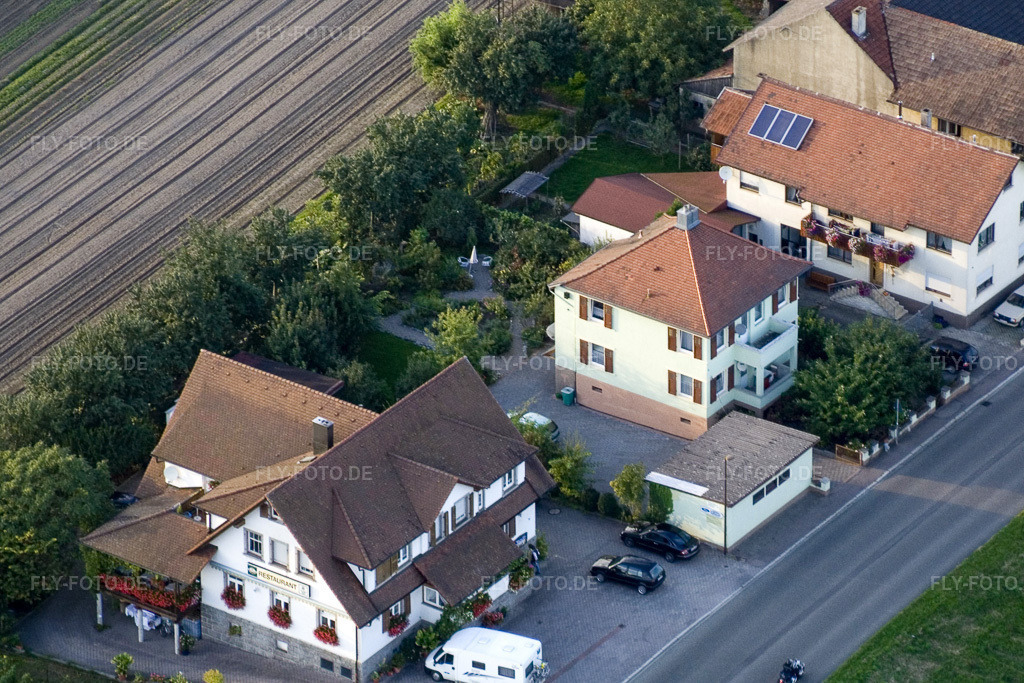 Luftbild: Zimmern, Restaurant Gaukel im Ortsteil Urloffen in Appenweier im Bundesland Baden-Württemberg in Deutschland. Foto: IMG_8216.jpg vom 15.09.2007 durch Werner Riehm/FLY-FOTO.de