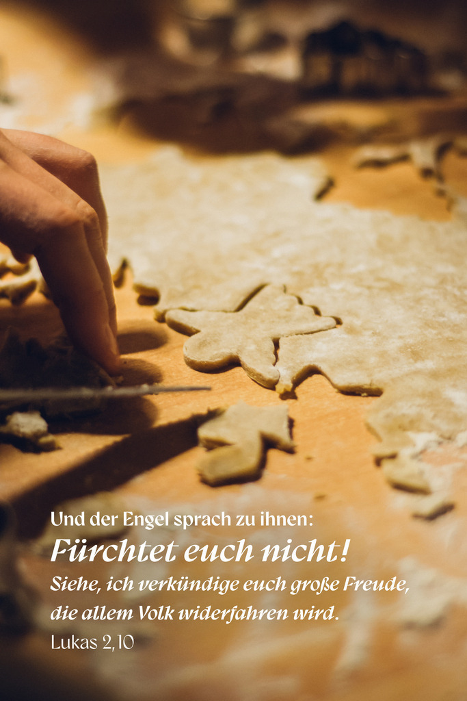 Und der Engel sprach zu ihnen: Fürchtet euch nicht! siehe, ich verkündige euch große Freude, die allem Volk widerfahren wird. Lukas 2,10 (Lutherbibel 1912) | christliche Weihnachtskarte mt Vers aus dem Lukasevangelium