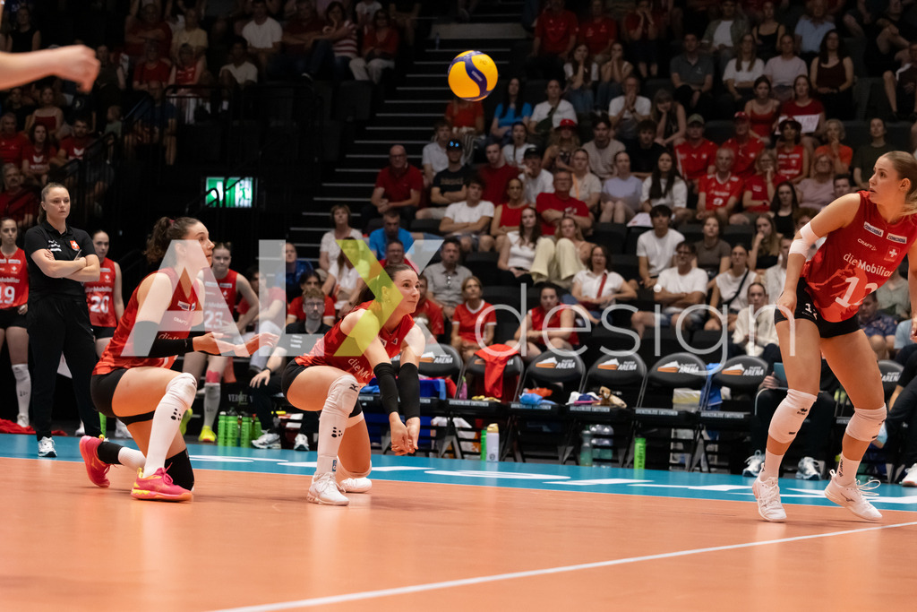 Austria v Switzerland - CEV European League Women | KRIENS, SWITZERLAND - JUNE 14: JULIE LENGWEILER of Switzerland during the CEV European League match between Austria and Switzerland at Pilatus Arena on June 14, 2026 in Kriens, Switzerland. - Realisiert mit Pictrs.com