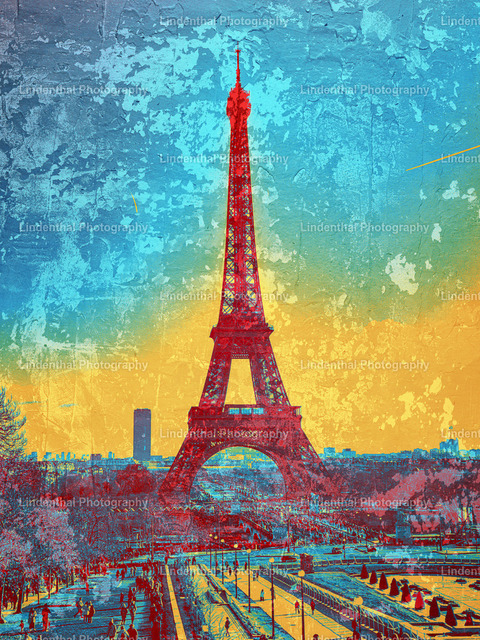 Paris Eiffelturm, Duo Tone Design | Reise Fotografie - Realisiert mit Pictrs.com