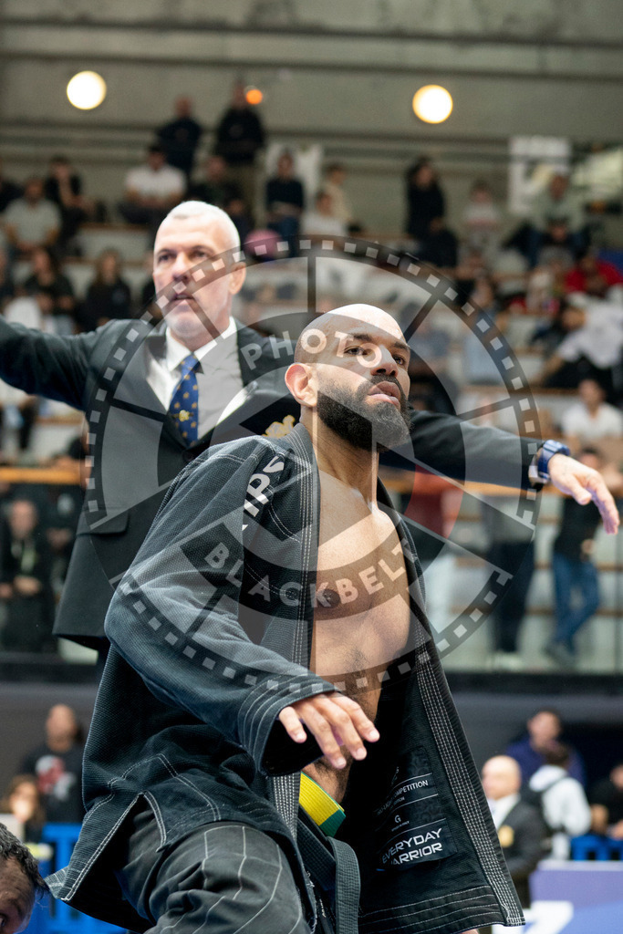 20240124PBB03110 | Fighters compete during the second day of the IBJJF European Championship in Paris, France, on January 24, 2024.