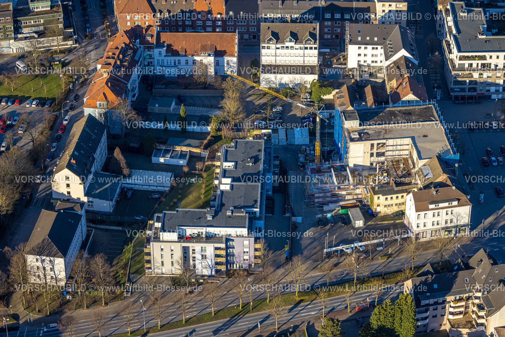 Gladbeck240108069 | Luftbild, Baustelle Glückauf-Center Einkaufszentrum am Markt, Gladbeck, Ruhrgebiet, Nordrhein-Westfalen, Deutschland