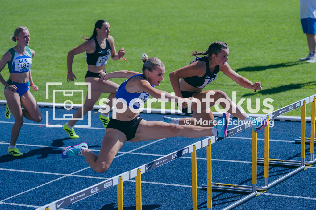 Deutsche Meisterschaften U20 / U16 2026 | Letje Gärtner, LAC Erdgas Chemnitz, 1246, Savanna-Sara Wölfer, TK zu Hannover, 750, 110 Meter Hürden, Deutsche Meisterschaften der U20 &amp; U16 2026, Lohrheidestadion Bochum-Wattenscheid, 12.07.2026. Foto: Marcel Schwering / sportimfokus - Realisiert mit Pictrs.com