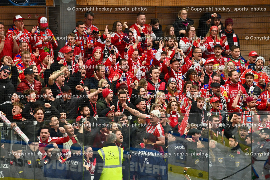 EC IDM WÄRMEPUMPEN VSV vs. EC KAC | EC KAC Fans, Polizeieinsatz, EC IDM WÄRMEPUMPEN VSV vs. EC KAC, EC IDM WÄRMEPUMPEN VSV vs. EC KAC am 02.02.2025 in Villach (Stadthalle Villach), Austria, (Photo by Bernd Stefan)