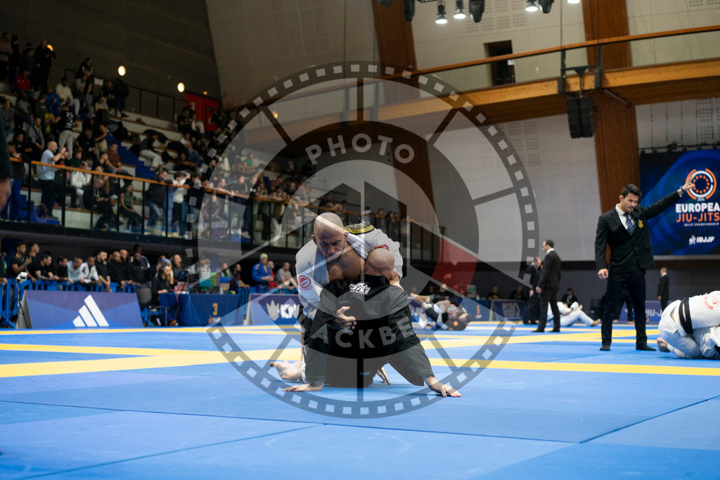 20240124PBB04327 | Fighters compete during the second day of the IBJJF European Championship in Paris, France, on January 24, 2024.