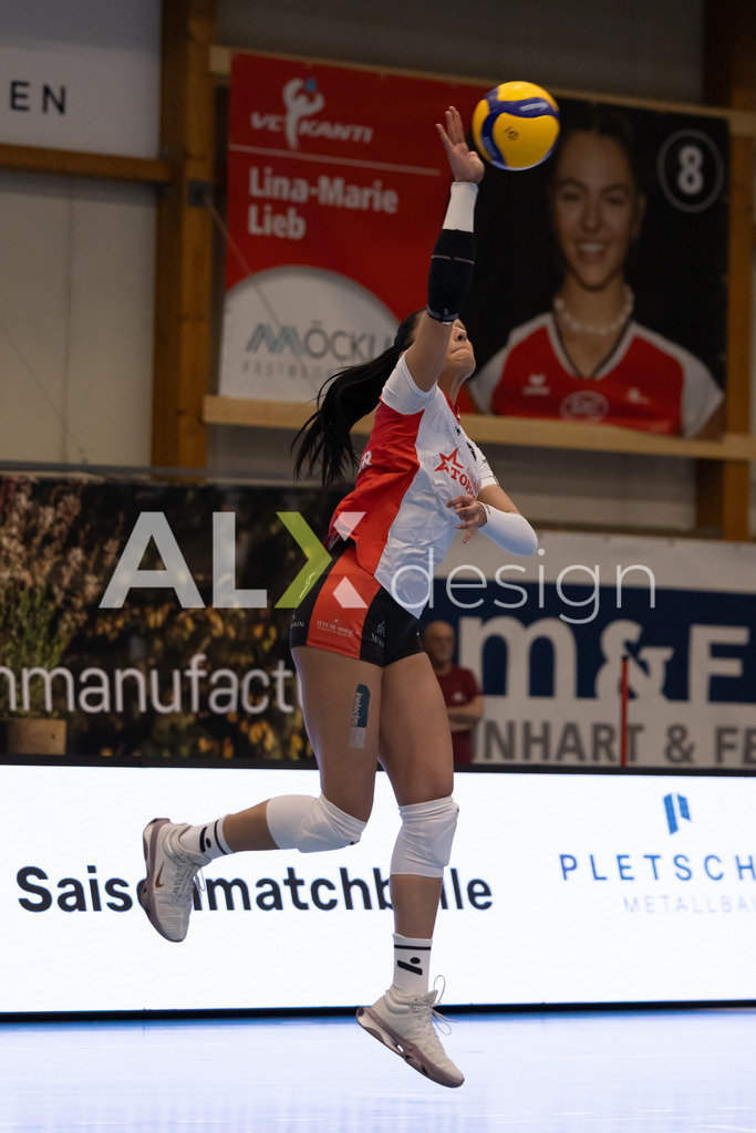 Volleyball I Frauen I Saison 2025-2026 I Volleyball NLA | Women I 1/4 Finals I VC Kanti Schaffhausen - BIWI Volleyball Franches-Montagnes I 21.02.2026 | 8 Letícia Bonardi (BR) (BIWI VFM) – Diagonalangriff - Realisiert mit Pictrs.com
