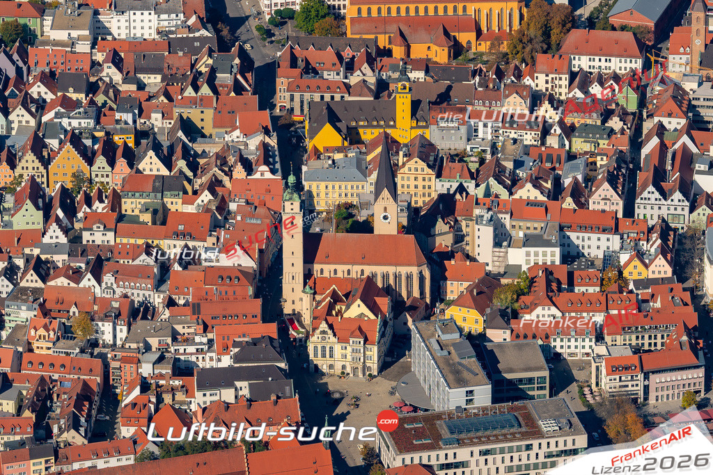 aktuelles Luftbild von Altstadt Ingolstadt - Luftaufnahme wurde 2018 von https://frankenair.de mittels Flugzeug (keine Drohne) erstellt.