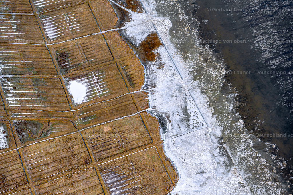 4044280 | winterliche Wattstrukturen an der Küste bei Theener, Nationalpark Niedersächschisches Wattenmeer