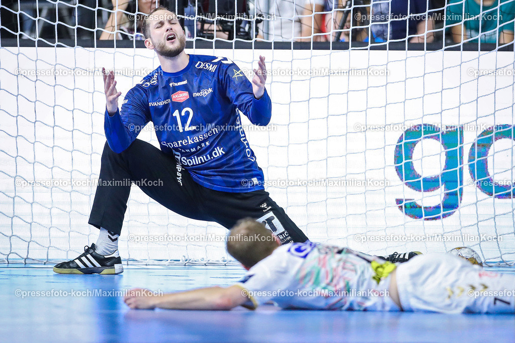 KoeEHF08062401078 | 08.06.2024, Köln, Handball, TruckScout24 EHF FINAL4, Machineseeker Champions League Men, Lanxess-Arena, Halbfinale, SC Magdeburg - Aalborg Handbold: Torhüter Fabian Norsten (Aalborg Handbold)