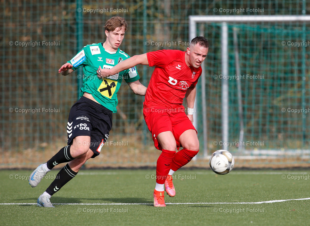 A_LUI_080325_09 | SPORT FUSSBALL REGIONALLIGA MITTE ASKOE OEDT -JUNGE WIKINGER RIED 08.03.IM BILD : NENAD VIDACKOVIC  (OEDT) UND SIMONNUSSBAUMER  (RIED )FOTO:FOTOLUI