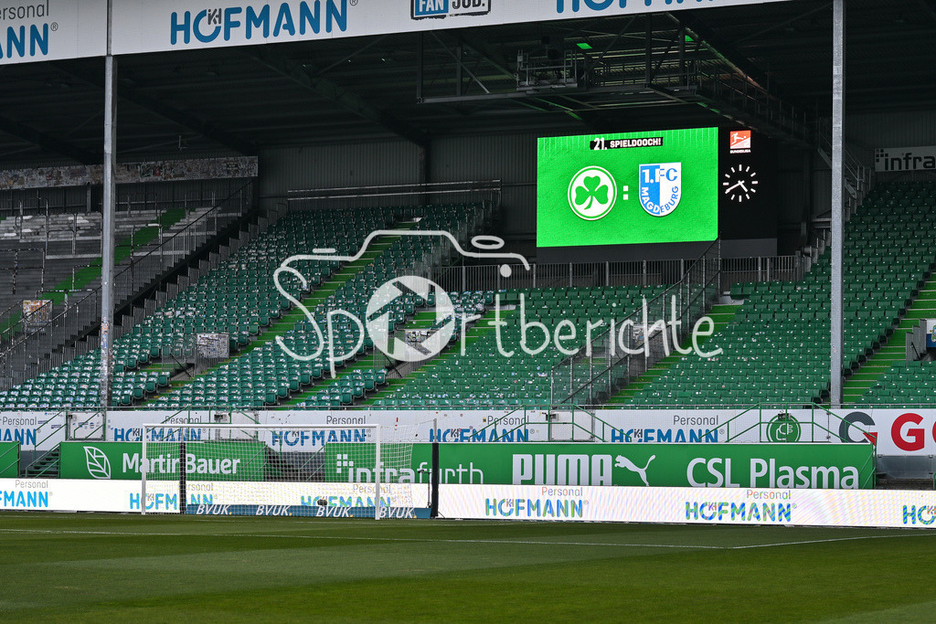 SpVgg Greuther Fürth - 1. FC Magdeburg | FUERTH, GERMANY - 06. FEBRUARY: Abstiegskrimi in der zweiten Liga / Symbolbild / Symbolfoto vor dem Match zwischen der SpVgg Greuther Fürth und dem 1. FC Magdeburg am 21. Spieltag der 2. Bundesliga im Sportpark Ronhof Thomas Sommer