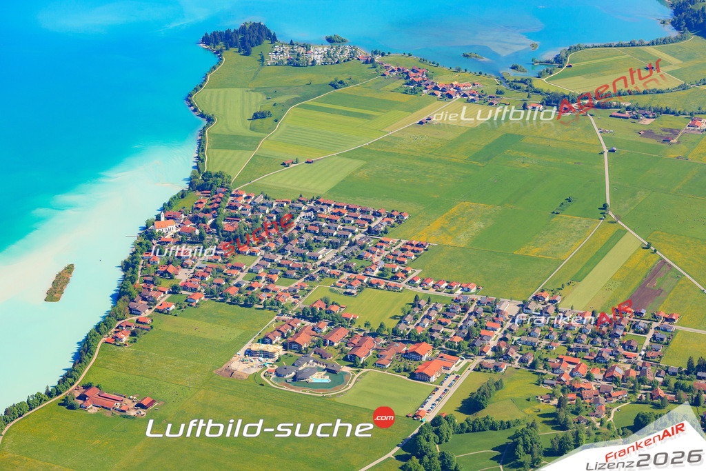 Luftbild von Waltenhofen Schwangau - Luftaufnahme wurde 2015 von https://frankenair.de mittels Flugzeug (keine Drohne) erstellt - die Geschenkidee