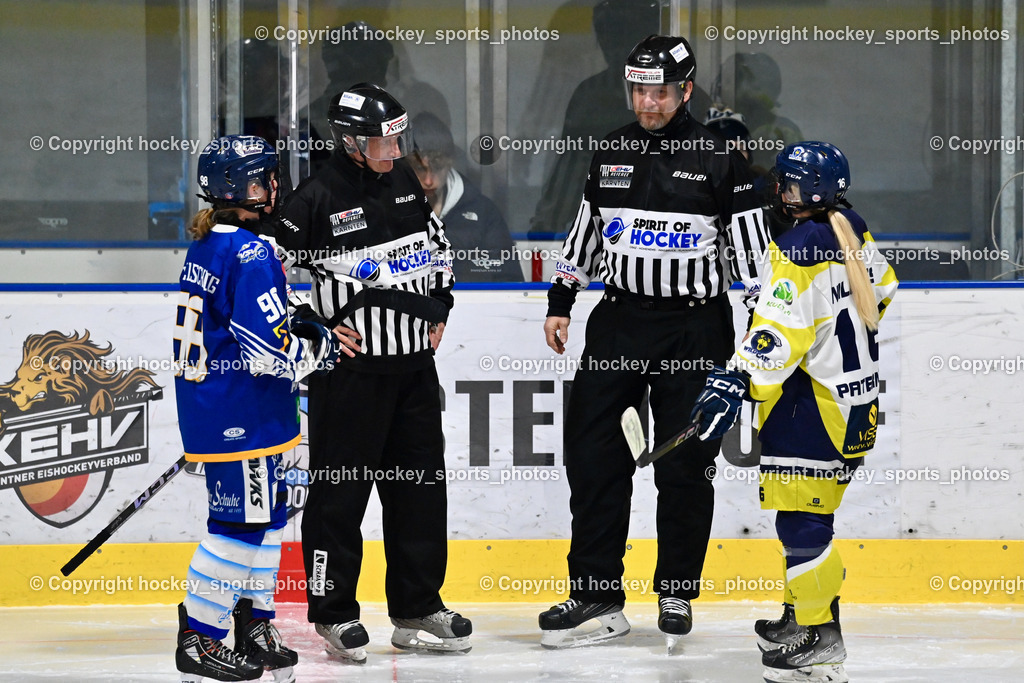 LADY HAWKS vs. WILDCATS PATERNION | #98 Walluschnig Nadine Ramona LADY HAWKS, #16 Anton Sandra WILDCATS PATERNION, PELLIZARI Mario Referee, STEINER Alois Referee, LADY HAWKS vs. WILDCATS PATERNION, LADY HAWKS vs. WILDCATS PATERNION am 12.03.2025 in Steindorf (Ossiachersee Halle), Austria, (Photo by Bernd Stefan)