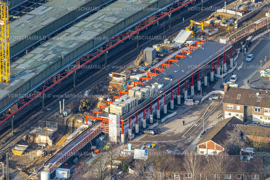 Duisburg230100592 | Luftbild, Duisburg Hbf, Baustelle Osteingang, Neudorf-Nord, Duisburg, Ruhrgebiet, Nordrhein-Westfalen, Deutschland