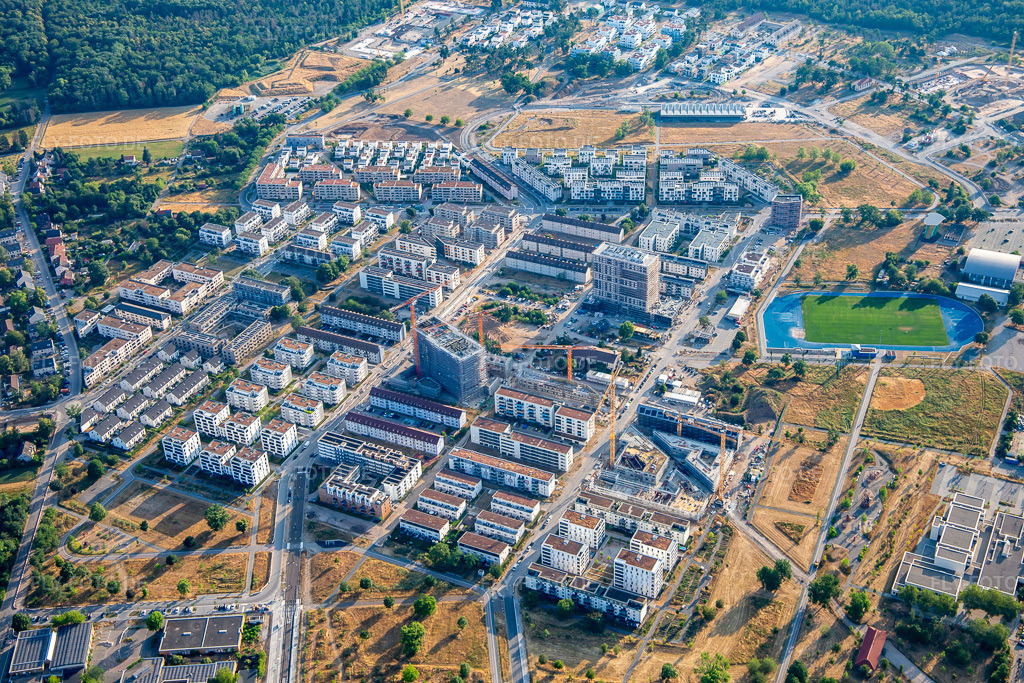 Luftbild: Franklin Village im Ortsteil Käfertal in Mannheim im Bundesland Baden-Württemberg in Deutschland. Foto: IMG_136971.jpg vom 24.06.2023 durch Werner Riehm/FLY-FOTO.de
