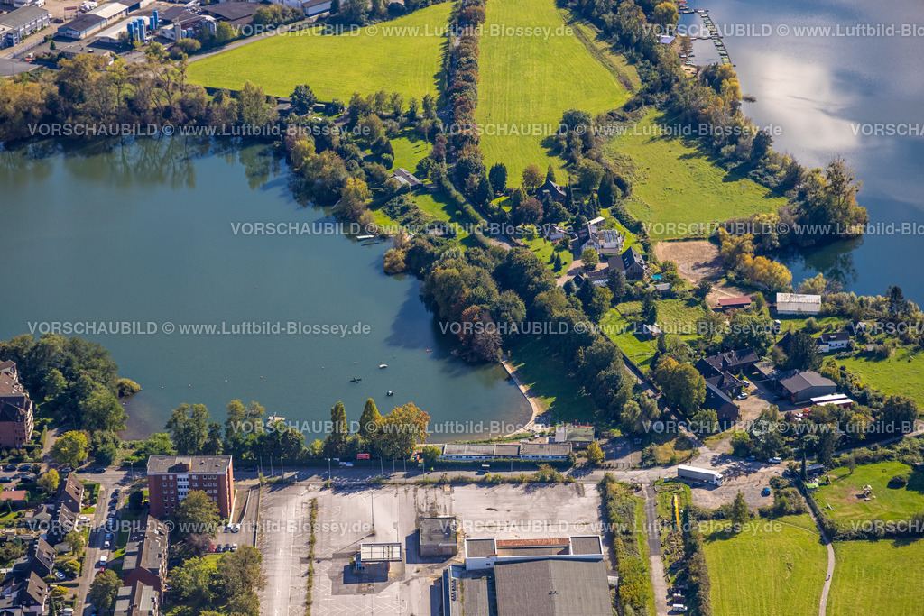 Duisburg241003008 | Luftbild, Freibad Großenbaum und Großenbaumer See, Großenbaum, Duisburg, Ruhrgebiet, Nordrhein-Westfalen, Deutschland