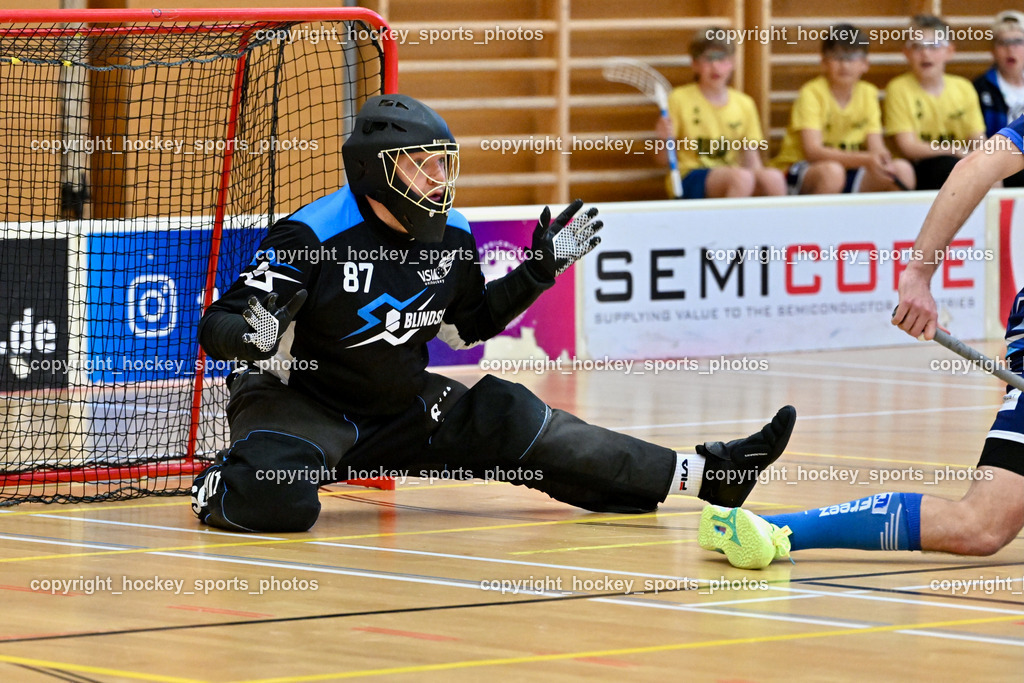 VSV Unihockey vs. KAC Floorball | #87 Timmo Taurer VSV Unihockey, VSV Unihockey vs. KAC Floorball, VSV Unihockey vs. KAC Floorball am 12.04.2025 in Villach (Ballspielhalle St. Martin), Austria, (Photo by Bernd Stefan)