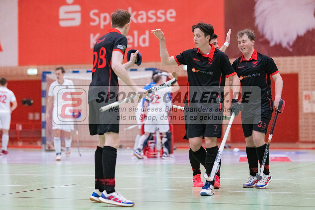 HK_20230113_102747 | 1. Bundesliga ( Halle ) Herren Crefelder HTC - DSD Düsseldorf am 13.1.2023 Crefelder HTC  ( CHTC ) Halle Glockenspitz , Krefeld , Lukas Muth ( DSD Düsseldorf #7 )