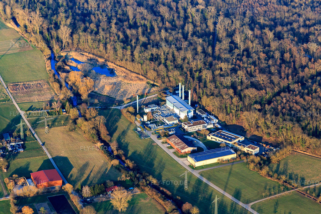 Luftbild: Gasanlage der terranets bw GmbH Standort Blankenloch im Ortsteil Blankenloch in Stutensee im Bundesland Baden-Württemberg in Deutschland. Foto: IMG_145495.jpg vom 07.03.2025 durch Werner Riehm/FLY-FOTO.deIhr Partner für den sicheren Transport von Gas und Daten - terranets bw