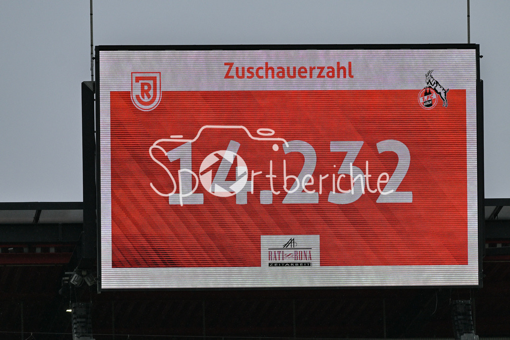 SSV Jahn Regensburg - 1. FC Köln | Die Zuschauerzahl im Jahnstadion zu Regensburg beim Heimspiel gegen Koeln / 2. Bundesliga: SSV Jahn Regensburg - 1. FC Koen, Jahnstadion am 08.12.2024