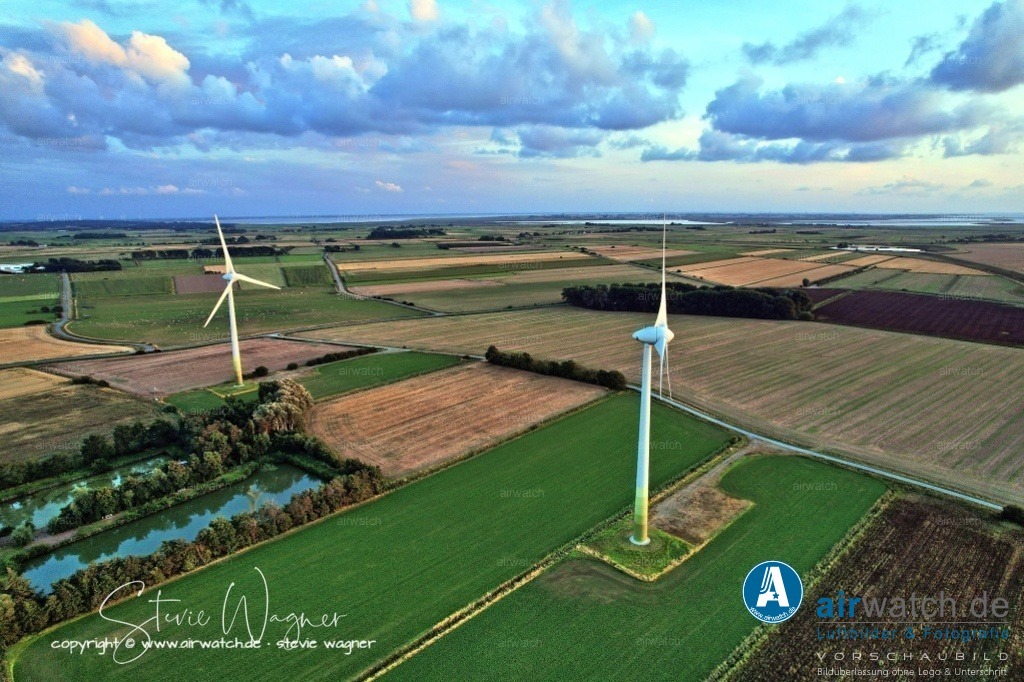 Windpark Breklumer-Koog | Luftbild, Windenergieanlagen, Enercon, Windpark Breklumer Koog