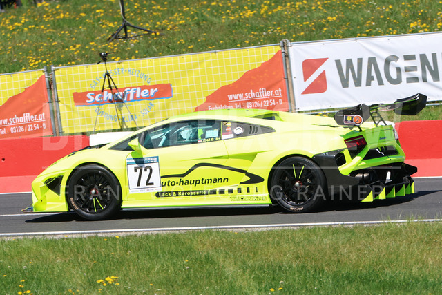 FIA European Hill Climb Championship – Rechberg 2026 | FIA European Hill Climb Championship at Rechberg, held from 24 to 26 April 2026 near Tulwitz, Styria, Austria. The image shows Bernhard LENZ (AUT) Lamborghini Gallardo ST.