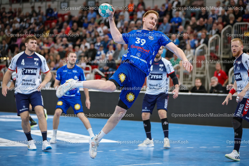 Due1HBL02062401013 | 02.06.2024, Handball, Düsseldorf, PSD-Bank Dome, Liqui Moly Handball Bundesliga, Spieltag 34, Saison 2023 2024, Bergischer HC - SG Flensburg-Handewitt: Lukas Stutzke (Bergischer HC)
