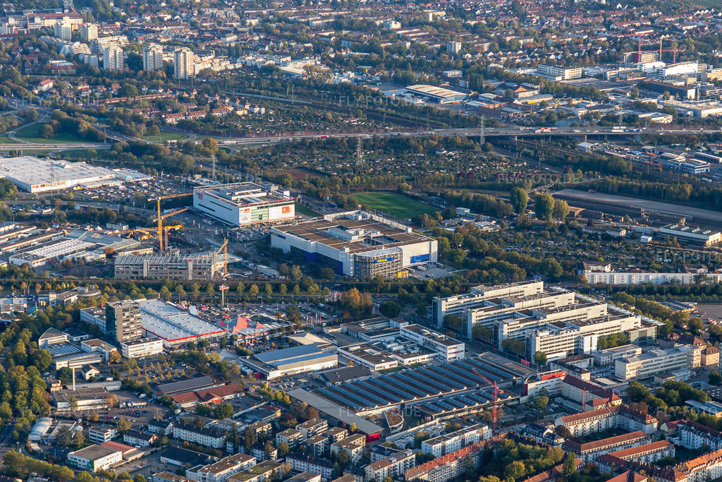 Gerwigstraße und Durlacher Allee | Luftbild: Gerwigstraße und Durlacher Allee im Ortsteil Oststadt in Karlsruhe im Bundesland Baden-Württemberg in Deutschland. Foto: IMG_123424.jpg vom 19.10.2020 durch ©2025 Werner Riehm fly-foto.de/copyright - Realisiert mit Pictrs.com