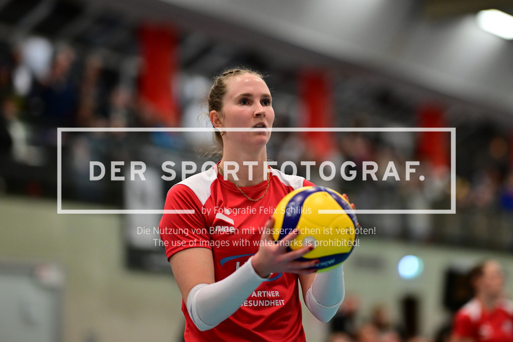 Volleyball I Frauen I Saison 2025-2026 I Bundesliga I 8. Spieltag I ETV Hamburger Volksbank Volleys - Binder Blaubären TSV Flacht I 42164 | Hannah Ammerman (12, ETV Hamburger Volksbank Volleys) - Realisiert mit Pictrs.com
