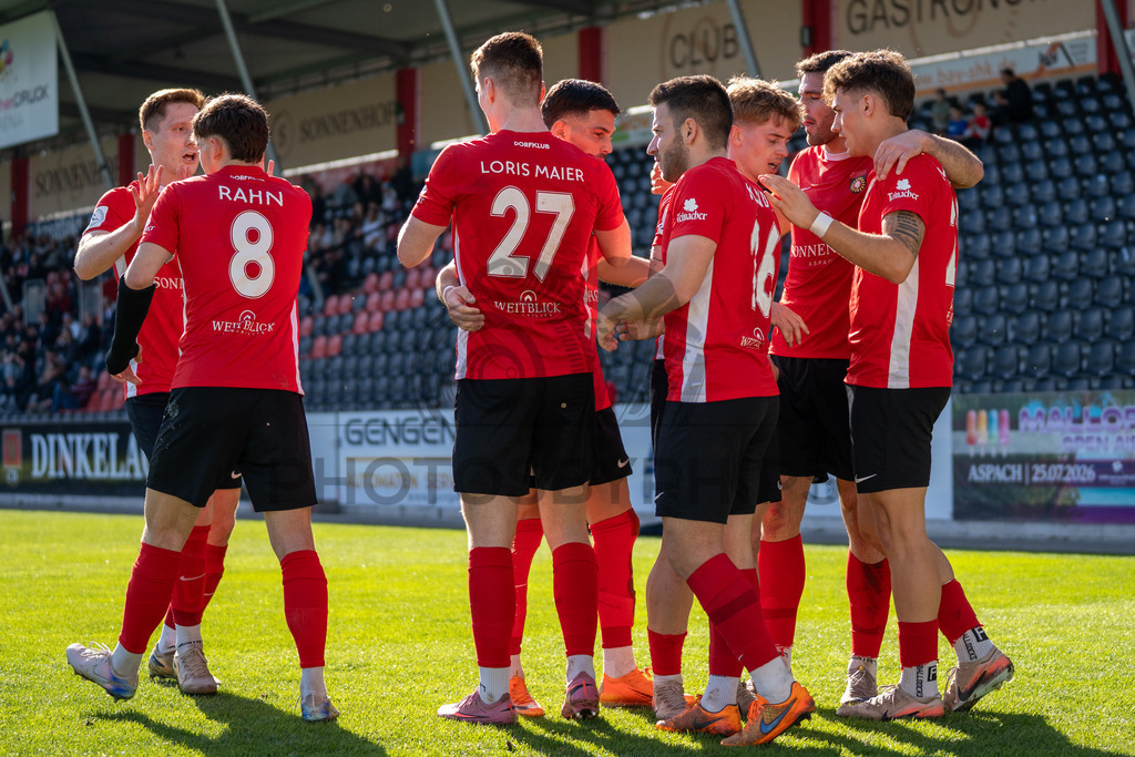 SG Sonnenhof Großaspach vs. KSV Hessen Kassel, Fussball, Regionalliga Südwest, 23. Spieltag, Saison 2025/2026, 07.03.2026 | Jubel nach dem 1:0,SG Sonnenhof Großaspach vs. KSV Hessen Kassel, Fussball, Regionalliga Südwest, 23. Spieltag, Saison 2025/2026, 07.03.2026Foto: photosbyphips/Philip Ziegler