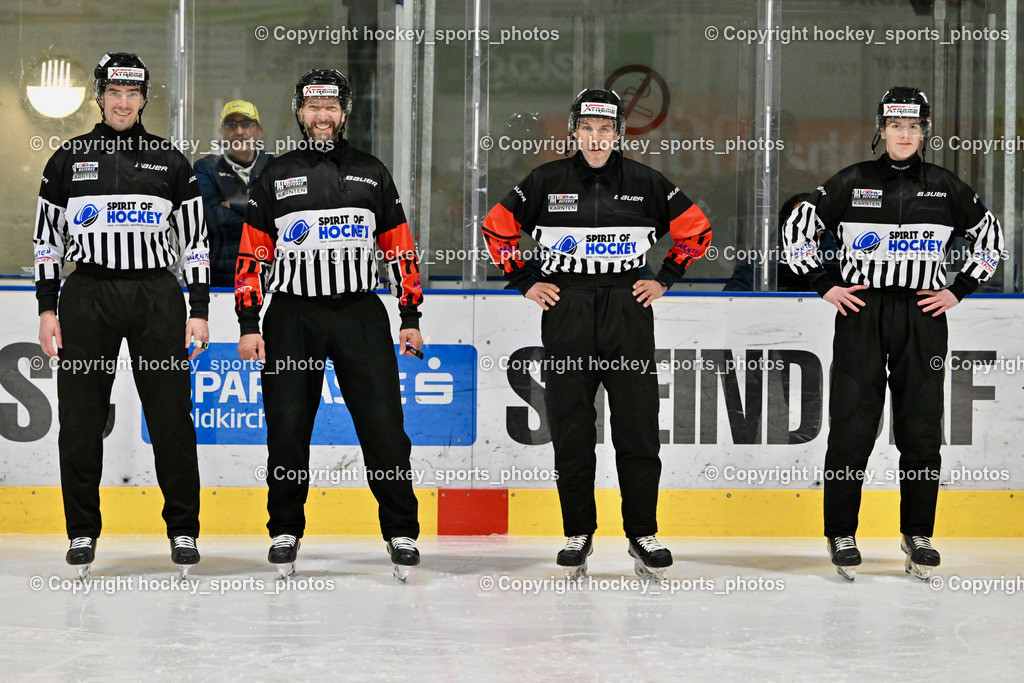 ESC SPARKASSE STEINDORF vs. EHC Althofen | Puff Wolfgang Referee, Ettlmayr Timo Referee, DREIER Alexander Referee, Frieser Alexander Referee, ESC SPARKASSE STEINDORF vs. EHC Althofen, ESC SPARKASSE STEINDORF vs. EHC Althofen am 06.03.2026 in Steindorf (Ossiachersee Halle), Austria, (Photo by Bernd Stefan)