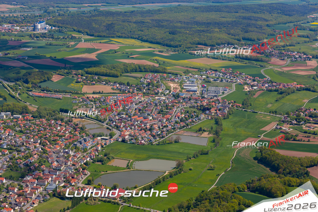 Die Luftbildaufnahme Debring - Stegaurach wurde 2019 mittels Flugzeug (keine Drohne) erstellt. Perfekte Schärfe und Druck- Ergebnisse- Garantiert!