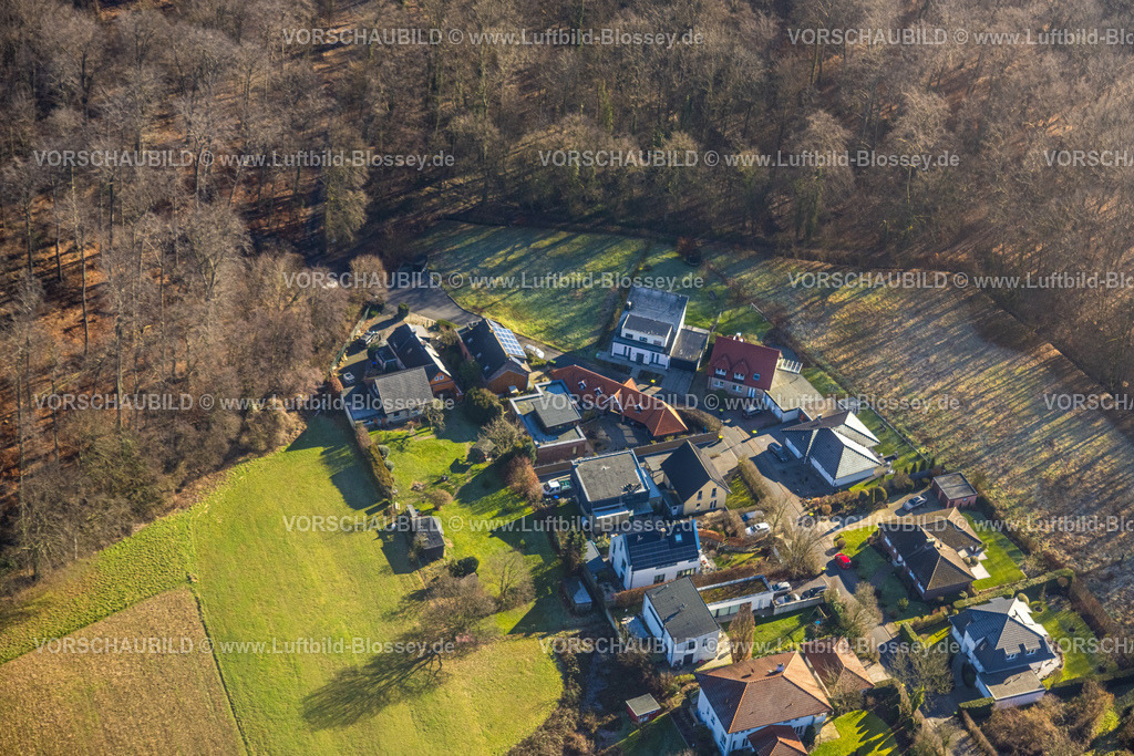 Selm230205025Cappenberg | Luftbild, Wohnsiedlung Baltimora, am Waldrand, Cappenberg, Selm, Münsterland, Nordrhein-Westfalen, Deutschland