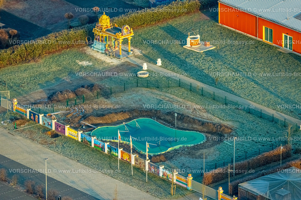 Hamm250200132Uentrop | Luftbild, Hindu Tempelanlage, Hinduistische Gemeinde in Deutschland, K.d.ö.R., Uentrop, Hamm, Ruhrgebiet, Nordrhein-Westfalen, Deutschland