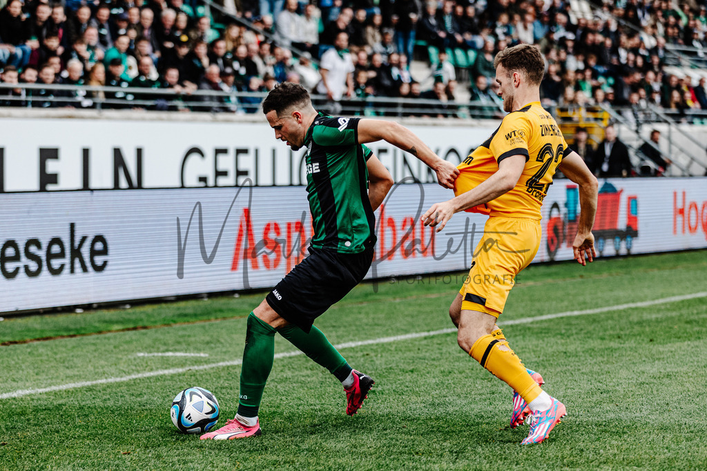 3. Liga, Saison 2023/24, 31. Spieltag: SC Preußen Münster - Dynamo Dresden | Münster, 30.03.2024: 3. Liga, 31. Spieltag, SC Preußen Münster gegen Dynamo Dresden im LVM-Preußenstadion in Münster. Foto: sportfotografie.ms | Markus Paletta - Realisiert mit Pictrs.com