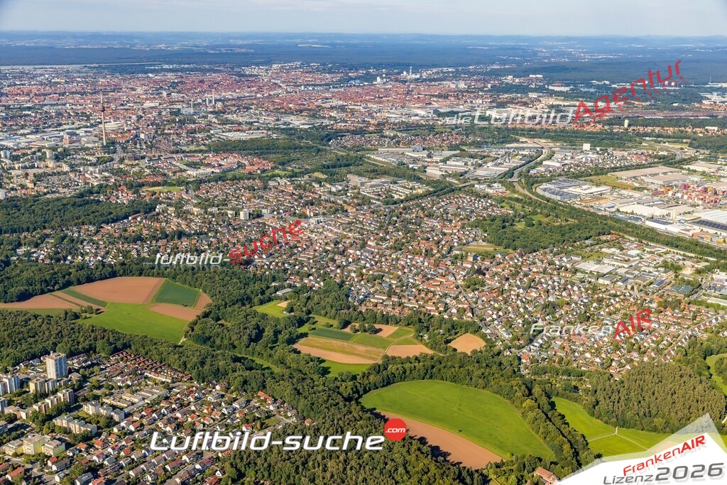 Schrägluftbild  Eibach  Nürnberg - Das Luftbild wurde 2025 vom UL-Flugzeug heraus erstellt ( keine Drohne ) - Hochauflösende Luftaufnahme -Nicht vergleichbar mit Google Maps oder Satelittenbilder- Die Geschenkidee !Mit Lizenz und Bildrechte bestellbar