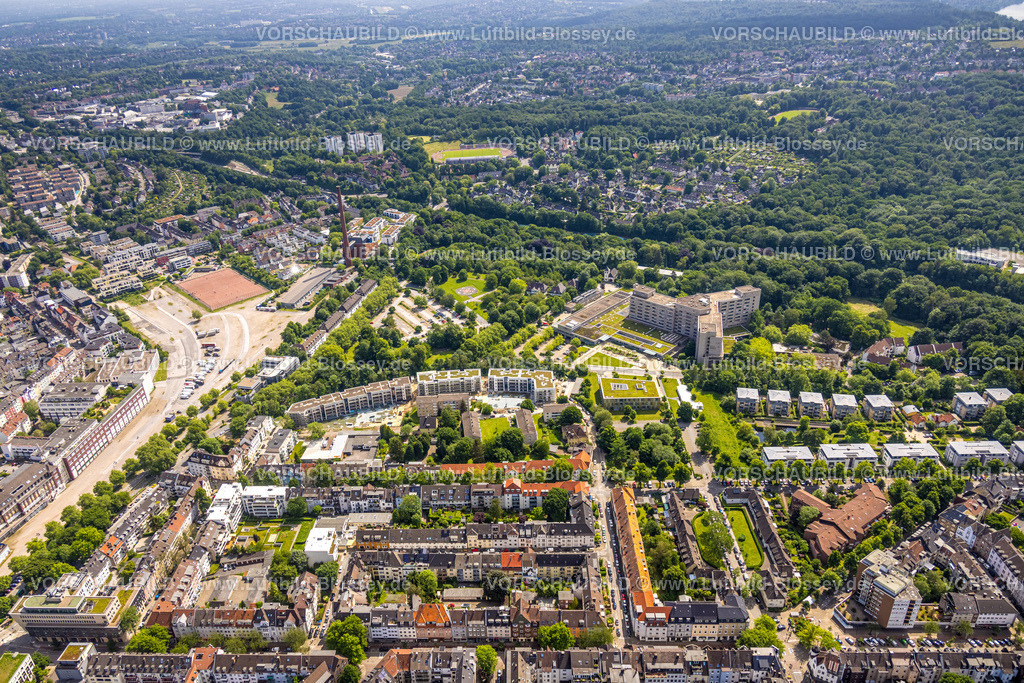 Essen220502445 | Luftbild, Baustelle und Neubau RüBogen in der Gummertstraße Essen-Rüttenscheid, Essen, Ruhrgebiet, Nordrhein-Westfalen, Deutschland