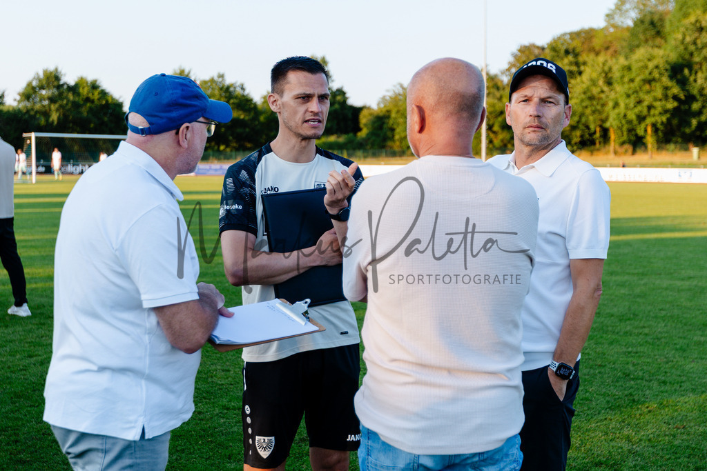 Testspiel, Saison 2026/27: SC Preußen Münster - Kickers Emden | Billerbeck, 10.07.2026: Testspiel, SC Preußen Münster gegen Kickers Emden auf der Anlage des DJK Billerbeck in Billerbeck. Foto: sportfotografie.ms | Markus Paletta - Realisiert mit Pictrs.com